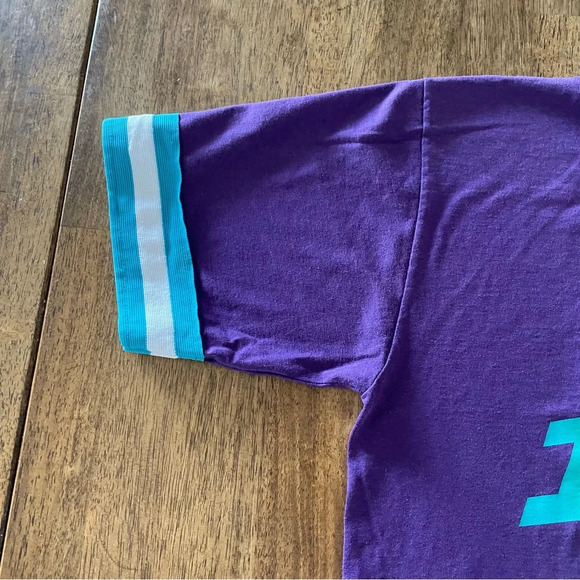 Tampa Bay Devil Rays 90s Baseball Shirt Quarter Button Up Jersey Purple, Size L - Picture 5 of 11